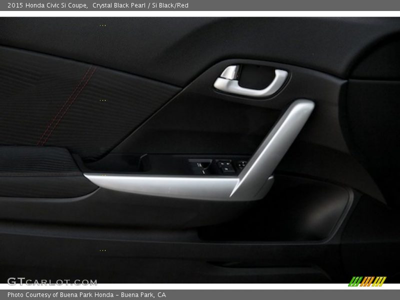 Crystal Black Pearl / Si Black/Red 2015 Honda Civic Si Coupe