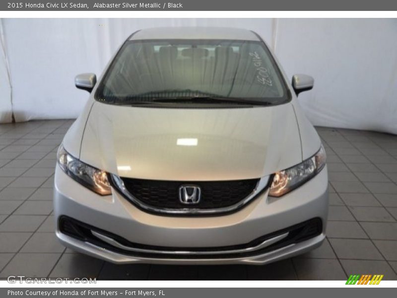 Alabaster Silver Metallic / Black 2015 Honda Civic LX Sedan