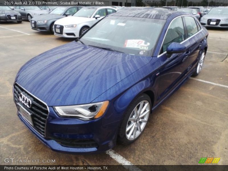 Scuba Blue Metallic / Black 2015 Audi A3 2.0 TDI Premium