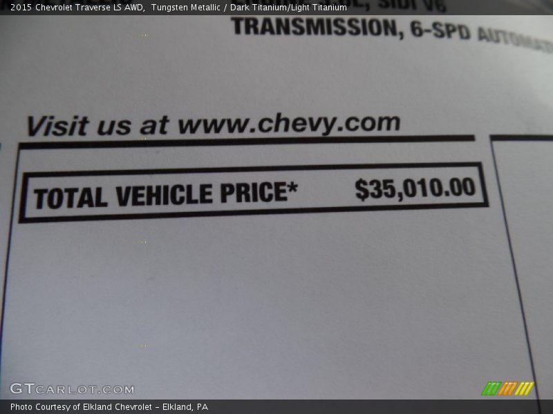 Tungsten Metallic / Dark Titanium/Light Titanium 2015 Chevrolet Traverse LS AWD