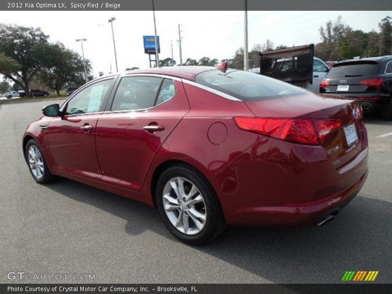 Spicy Red / Beige 2012 Kia Optima LX