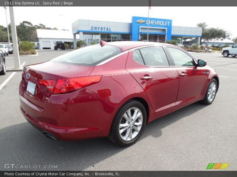 Spicy Red / Beige 2012 Kia Optima LX