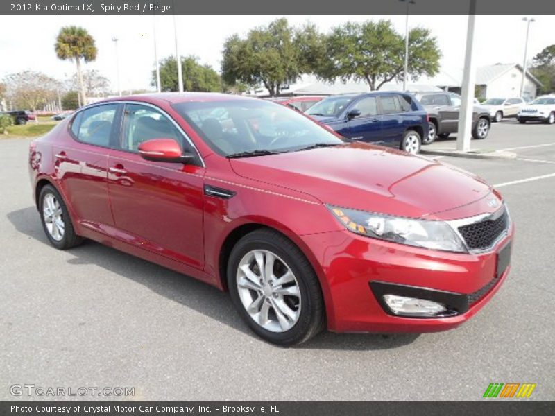 Spicy Red / Beige 2012 Kia Optima LX