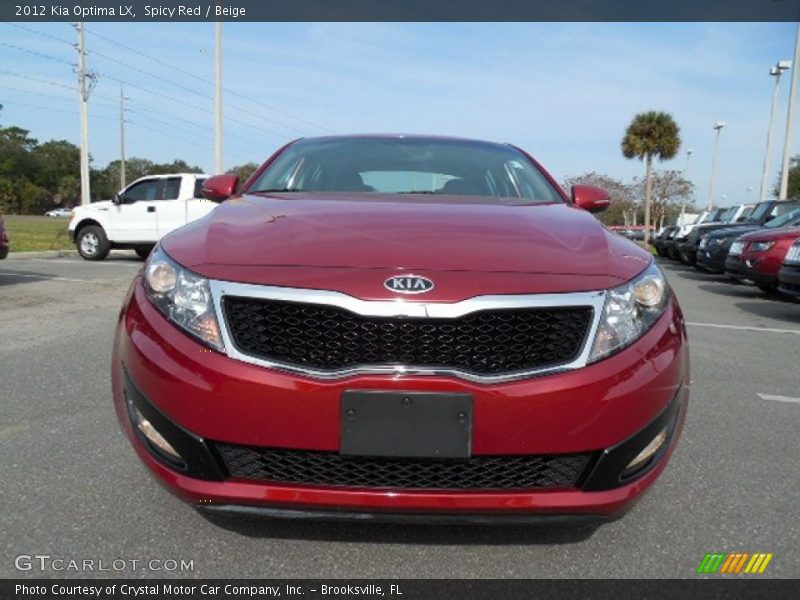Spicy Red / Beige 2012 Kia Optima LX