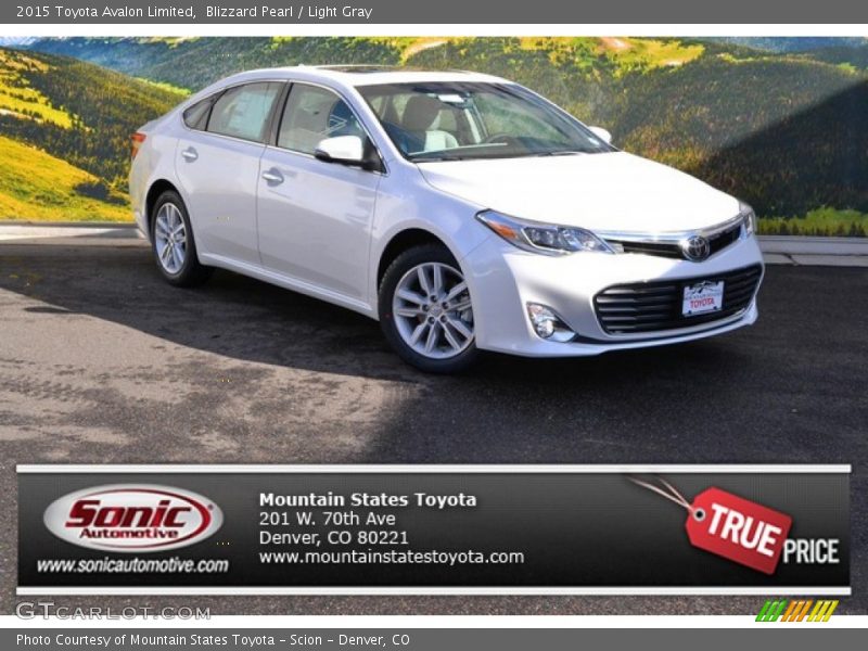 Blizzard Pearl / Light Gray 2015 Toyota Avalon Limited
