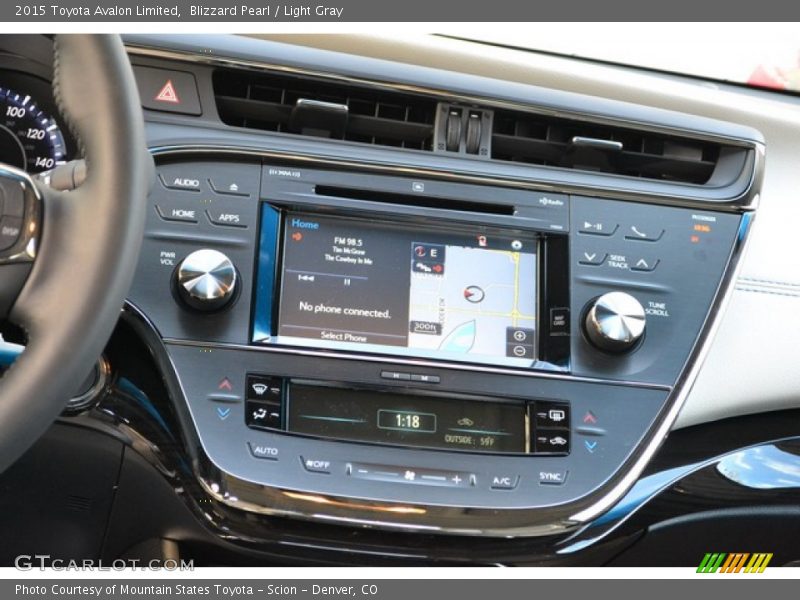 Blizzard Pearl / Light Gray 2015 Toyota Avalon Limited