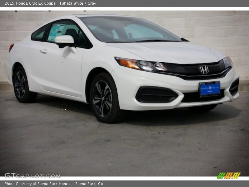 Taffeta White / Gray 2015 Honda Civic EX Coupe