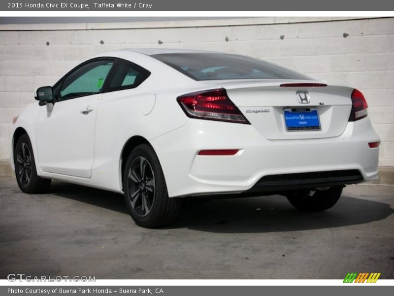 Taffeta White / Gray 2015 Honda Civic EX Coupe
