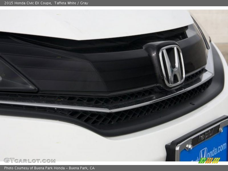 Taffeta White / Gray 2015 Honda Civic EX Coupe