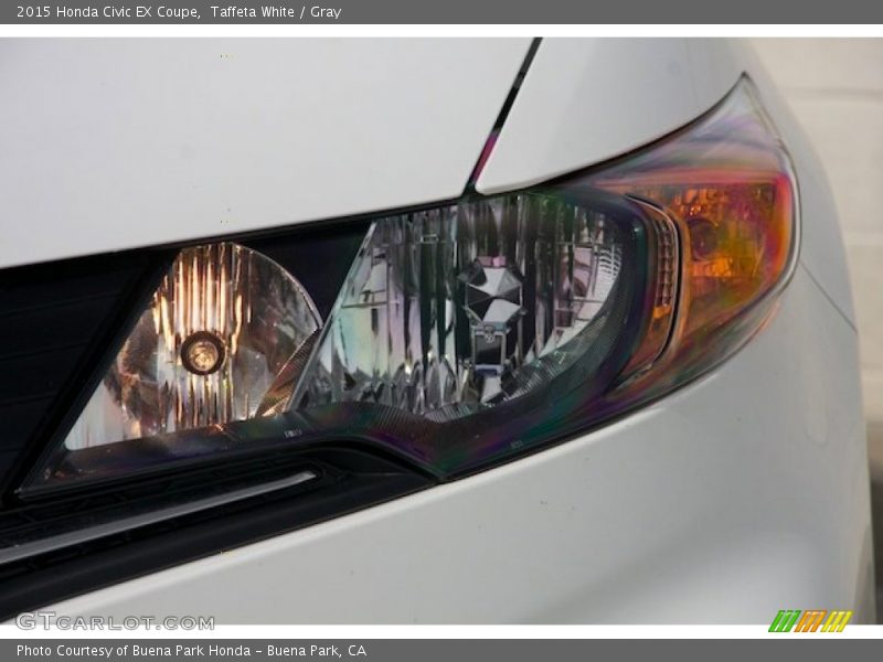 Taffeta White / Gray 2015 Honda Civic EX Coupe