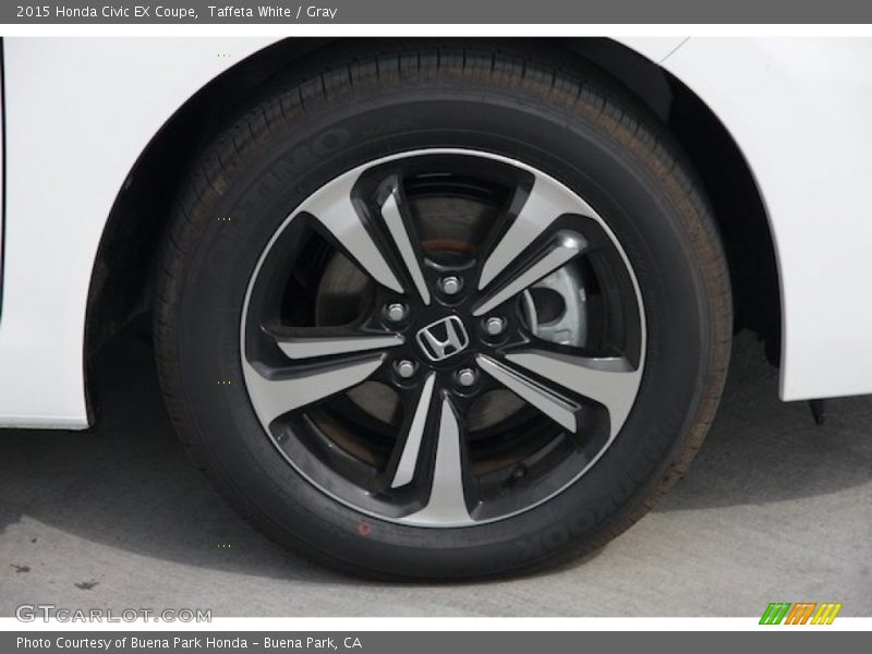 Taffeta White / Gray 2015 Honda Civic EX Coupe