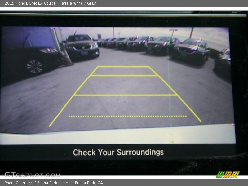 Taffeta White / Gray 2015 Honda Civic EX Coupe