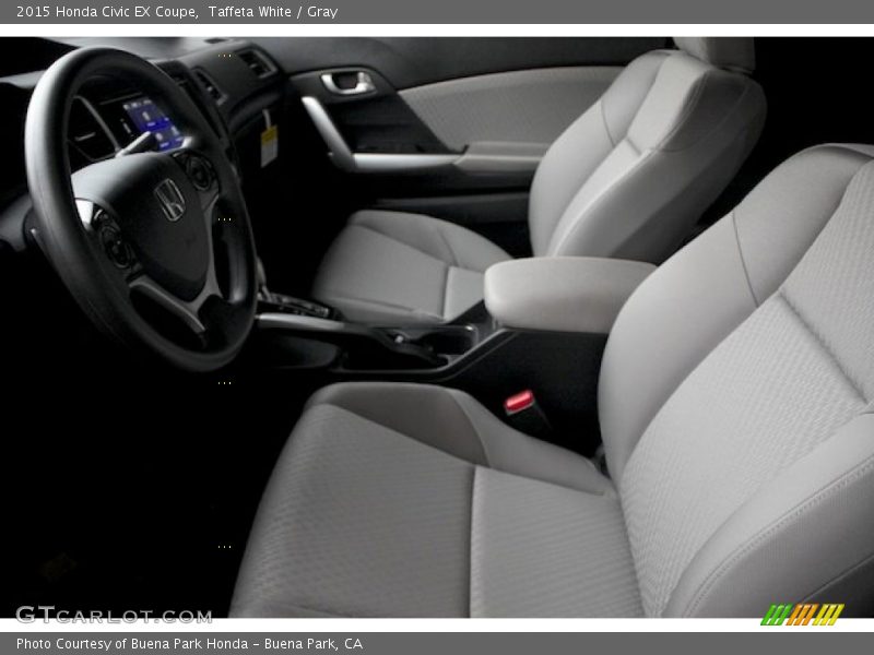 Taffeta White / Gray 2015 Honda Civic EX Coupe