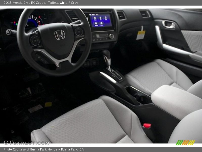 Taffeta White / Gray 2015 Honda Civic EX Coupe