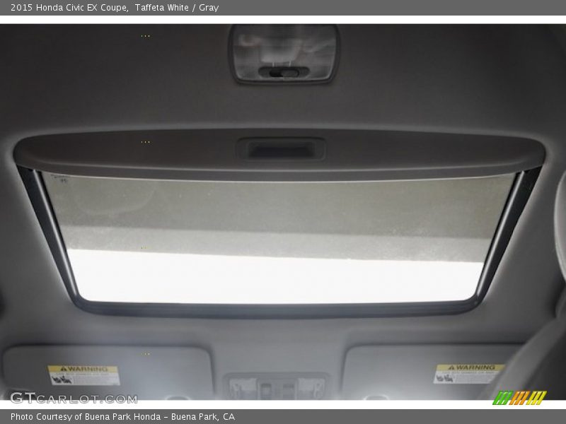 Taffeta White / Gray 2015 Honda Civic EX Coupe