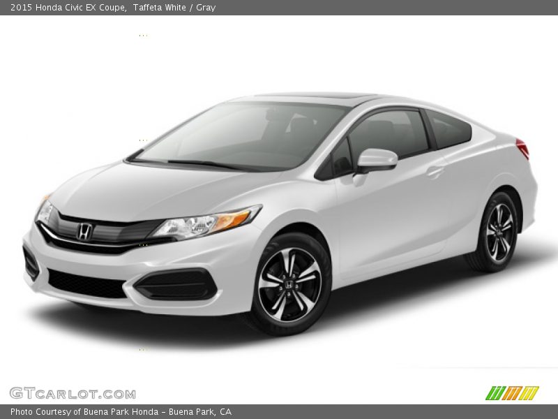 Taffeta White / Gray 2015 Honda Civic EX Coupe