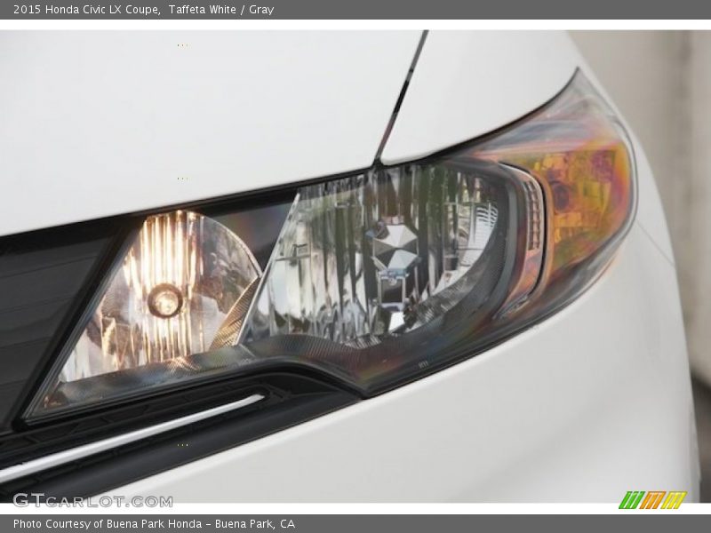 Taffeta White / Gray 2015 Honda Civic LX Coupe