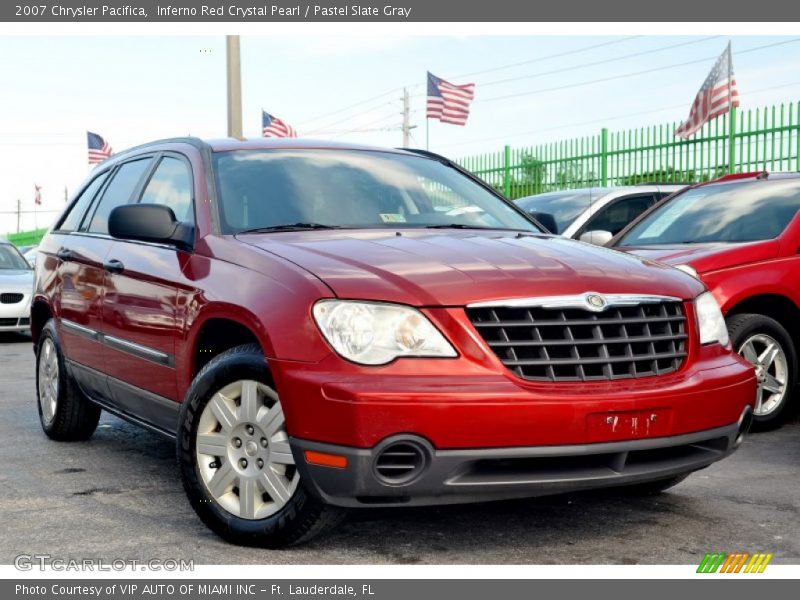 Inferno Red Crystal Pearl / Pastel Slate Gray 2007 Chrysler Pacifica
