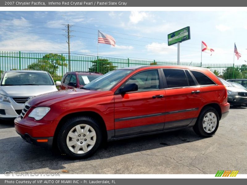 Inferno Red Crystal Pearl / Pastel Slate Gray 2007 Chrysler Pacifica