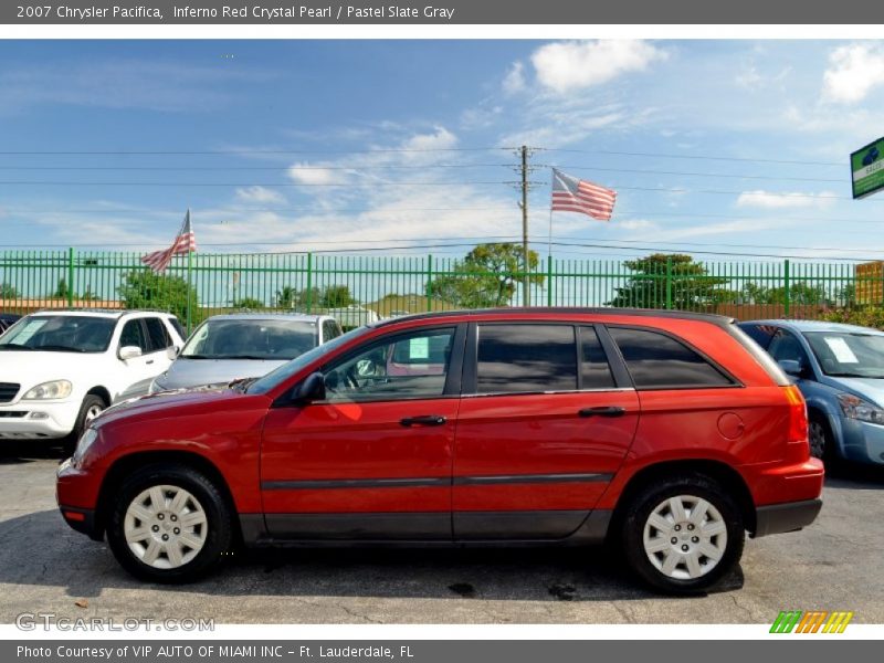 Inferno Red Crystal Pearl / Pastel Slate Gray 2007 Chrysler Pacifica