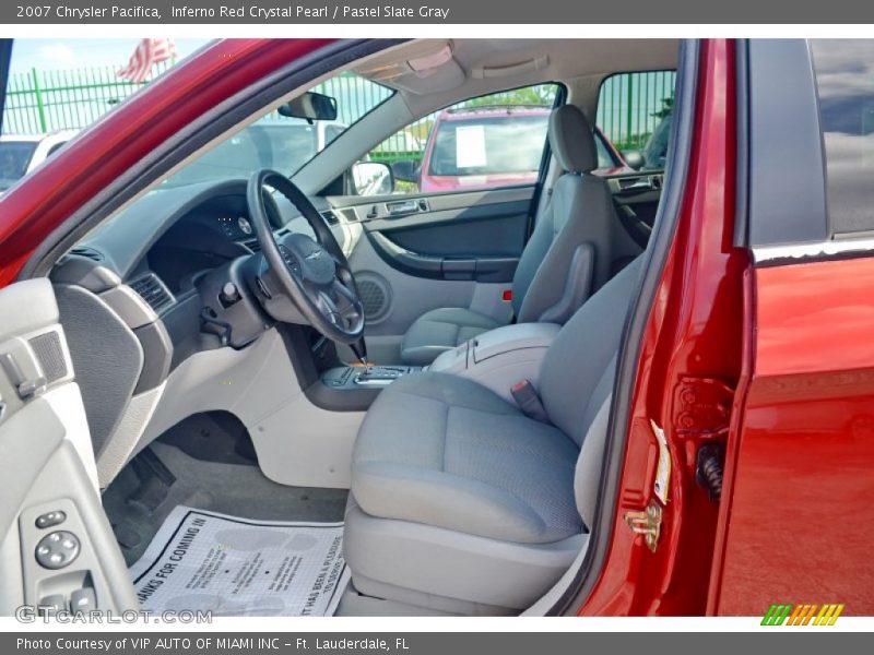 Inferno Red Crystal Pearl / Pastel Slate Gray 2007 Chrysler Pacifica