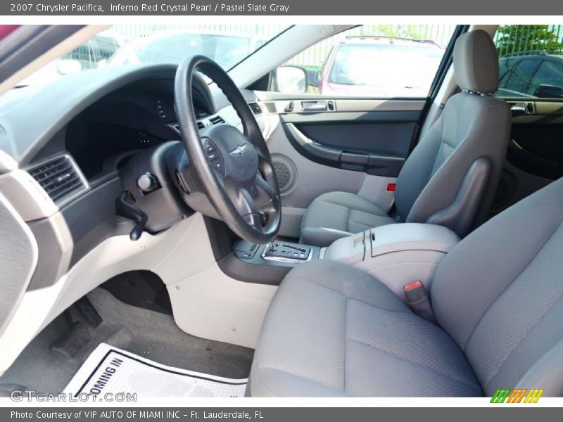 Inferno Red Crystal Pearl / Pastel Slate Gray 2007 Chrysler Pacifica