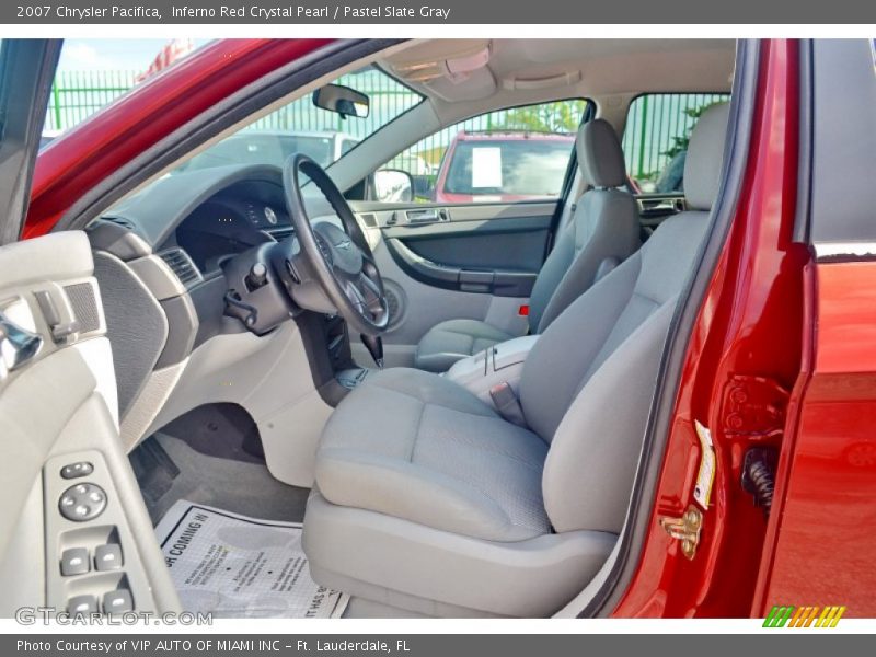 Inferno Red Crystal Pearl / Pastel Slate Gray 2007 Chrysler Pacifica