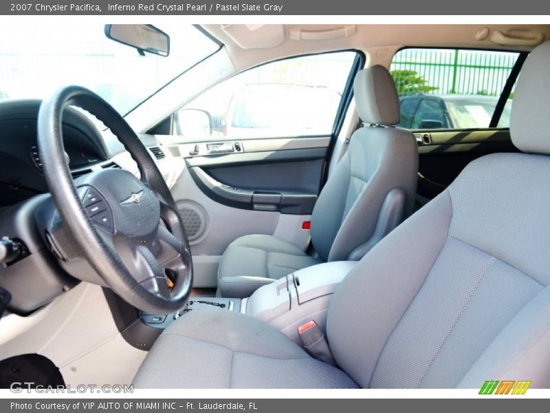 Inferno Red Crystal Pearl / Pastel Slate Gray 2007 Chrysler Pacifica