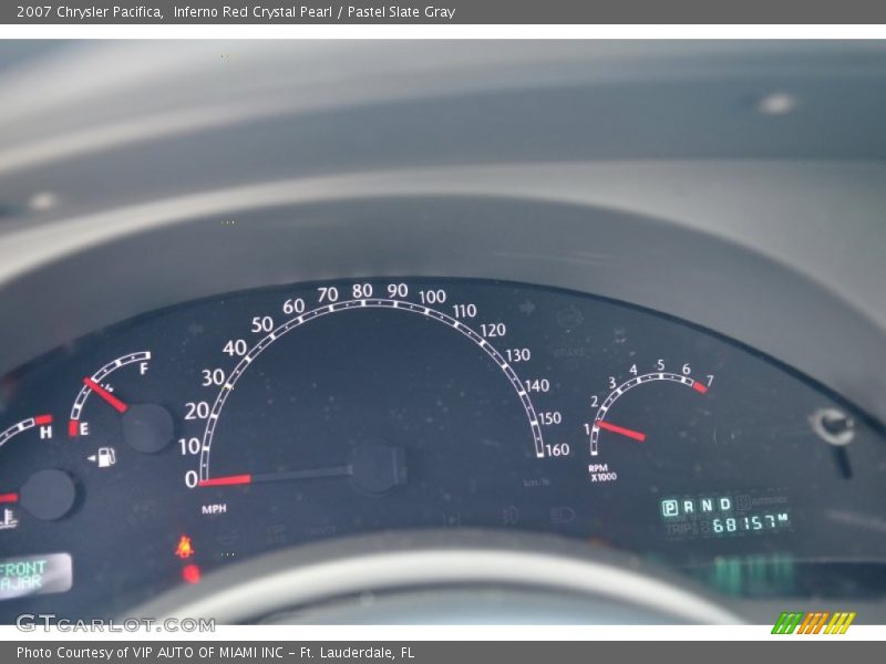 Inferno Red Crystal Pearl / Pastel Slate Gray 2007 Chrysler Pacifica