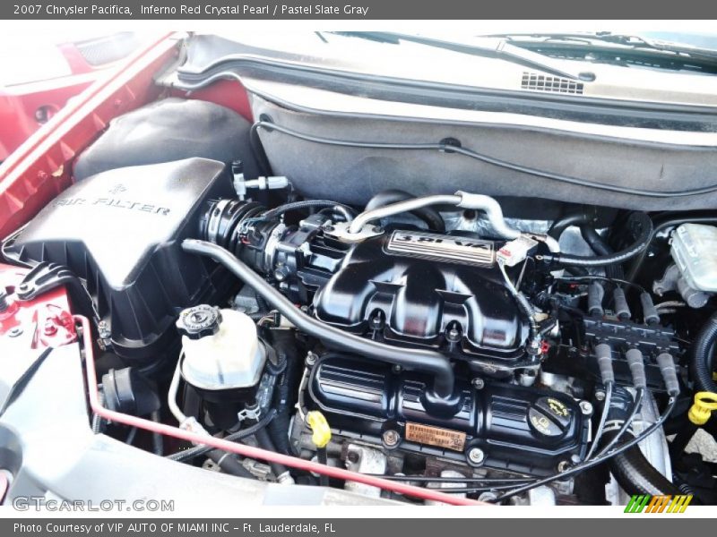Inferno Red Crystal Pearl / Pastel Slate Gray 2007 Chrysler Pacifica