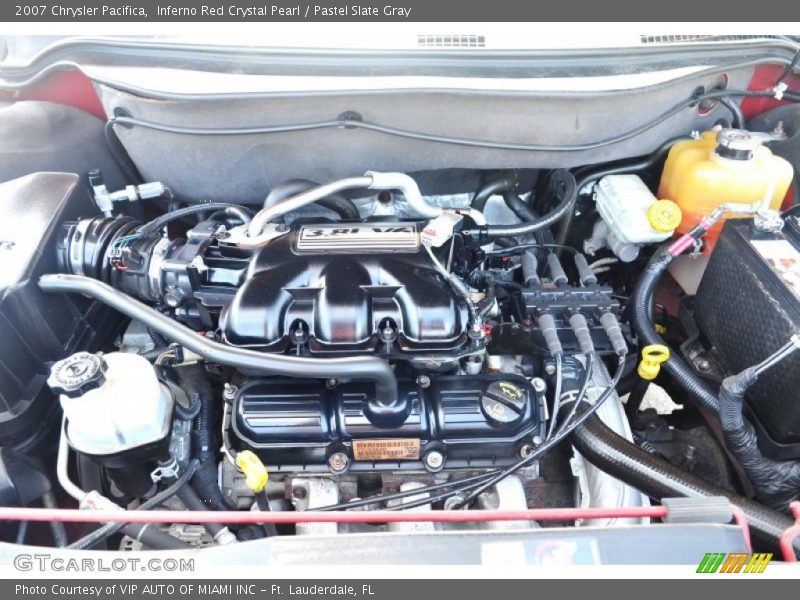Inferno Red Crystal Pearl / Pastel Slate Gray 2007 Chrysler Pacifica