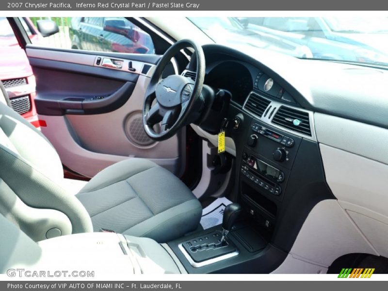 Inferno Red Crystal Pearl / Pastel Slate Gray 2007 Chrysler Pacifica