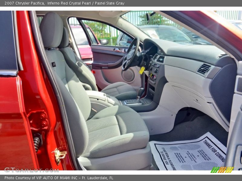 Inferno Red Crystal Pearl / Pastel Slate Gray 2007 Chrysler Pacifica