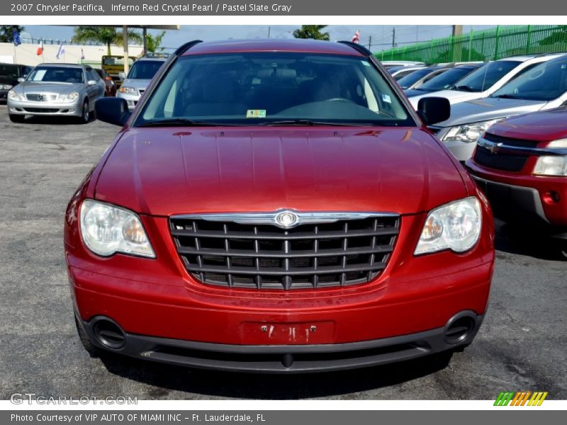 Inferno Red Crystal Pearl / Pastel Slate Gray 2007 Chrysler Pacifica
