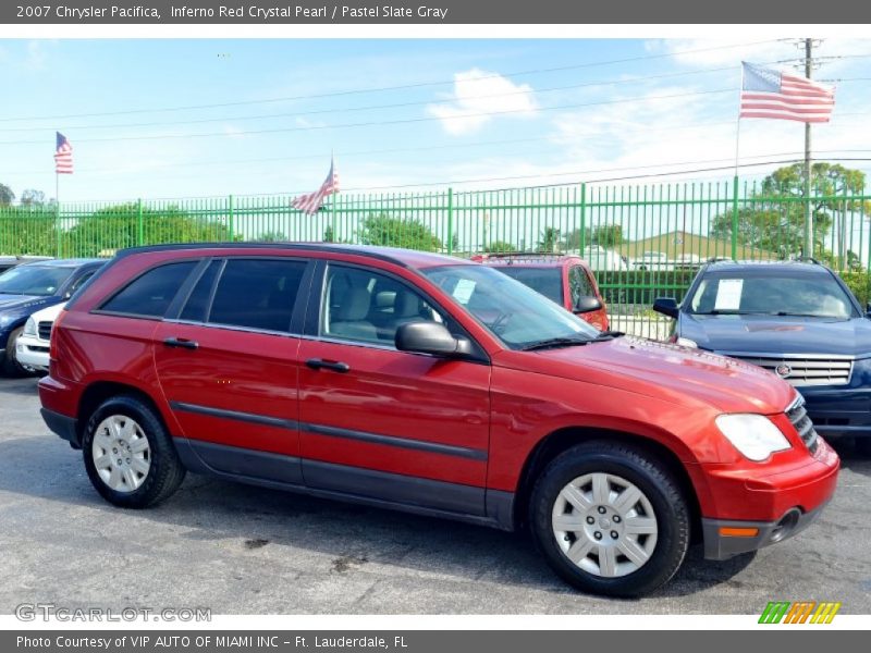 Inferno Red Crystal Pearl / Pastel Slate Gray 2007 Chrysler Pacifica