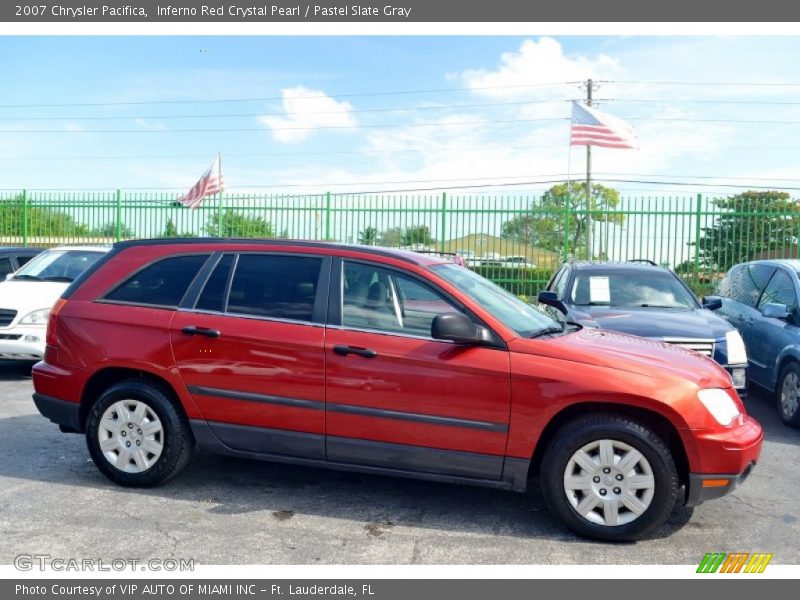 Inferno Red Crystal Pearl / Pastel Slate Gray 2007 Chrysler Pacifica