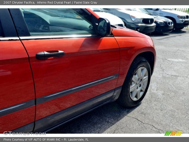 Inferno Red Crystal Pearl / Pastel Slate Gray 2007 Chrysler Pacifica