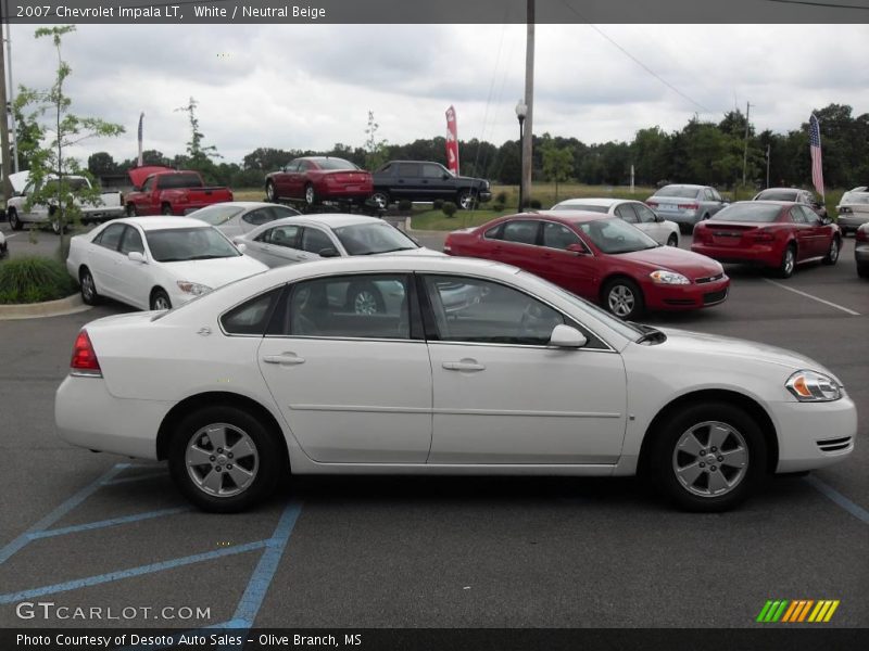 White / Neutral Beige 2007 Chevrolet Impala LT