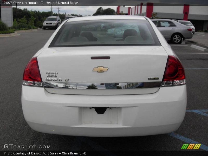 White / Neutral Beige 2007 Chevrolet Impala LT