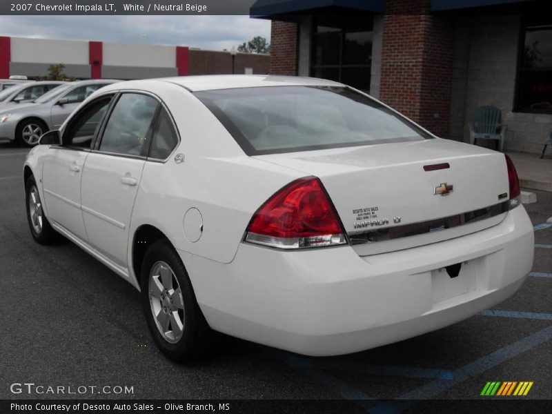 White / Neutral Beige 2007 Chevrolet Impala LT