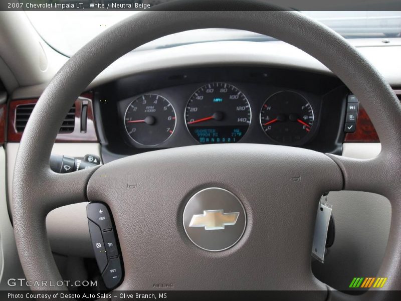 White / Neutral Beige 2007 Chevrolet Impala LT
