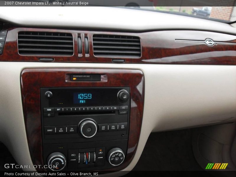 White / Neutral Beige 2007 Chevrolet Impala LT