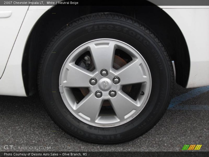 White / Neutral Beige 2007 Chevrolet Impala LT