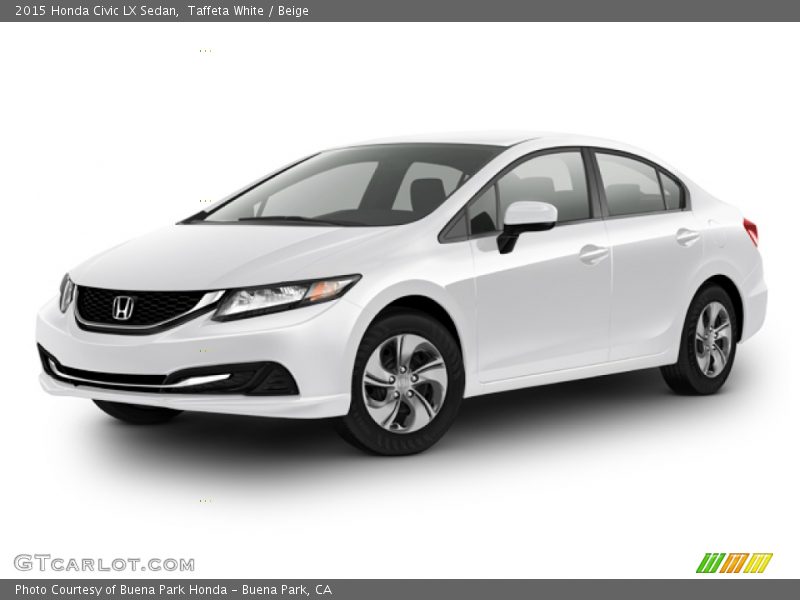 Taffeta White / Beige 2015 Honda Civic LX Sedan
