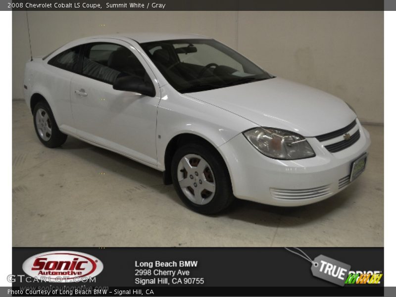 Summit White / Gray 2008 Chevrolet Cobalt LS Coupe