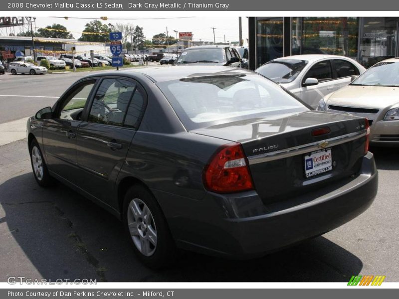 Dark Gray Metallic / Titanium Gray 2008 Chevrolet Malibu Classic LS Sedan