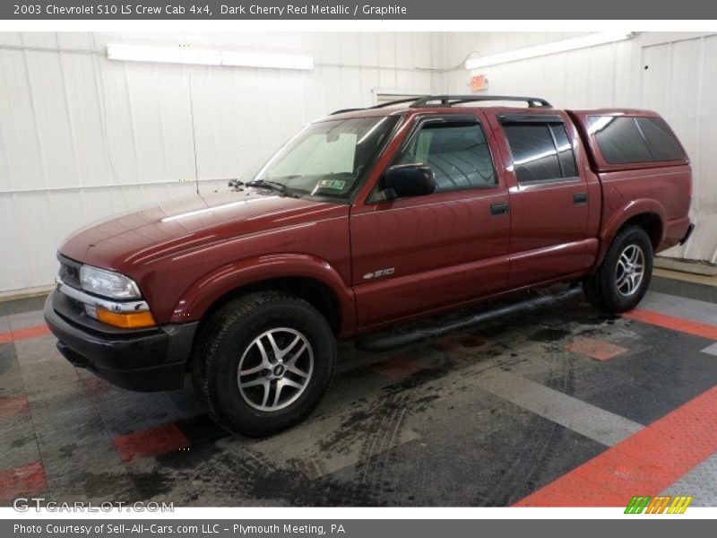 Dark Cherry Red Metallic / Graphite 2003 Chevrolet S10 LS Crew Cab 4x4