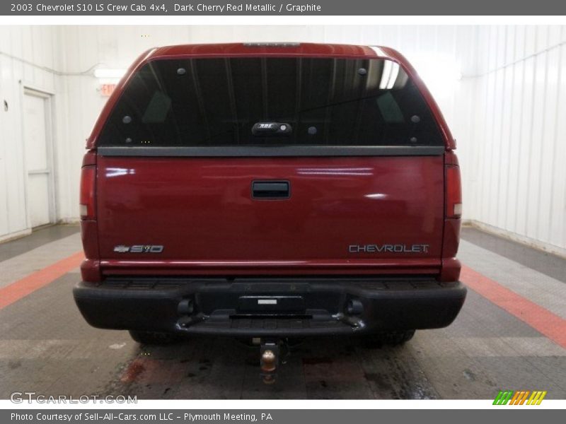 Dark Cherry Red Metallic / Graphite 2003 Chevrolet S10 LS Crew Cab 4x4
