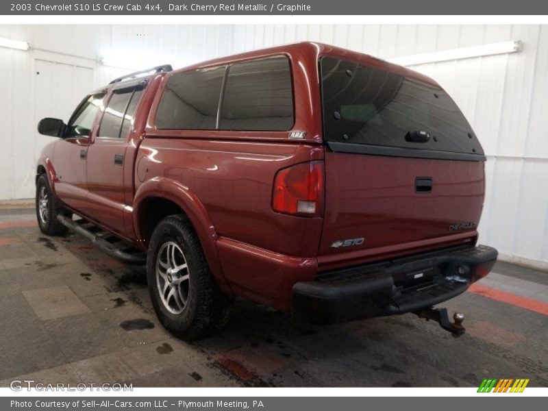 Dark Cherry Red Metallic / Graphite 2003 Chevrolet S10 LS Crew Cab 4x4