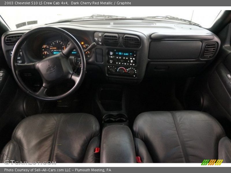 Dark Cherry Red Metallic / Graphite 2003 Chevrolet S10 LS Crew Cab 4x4